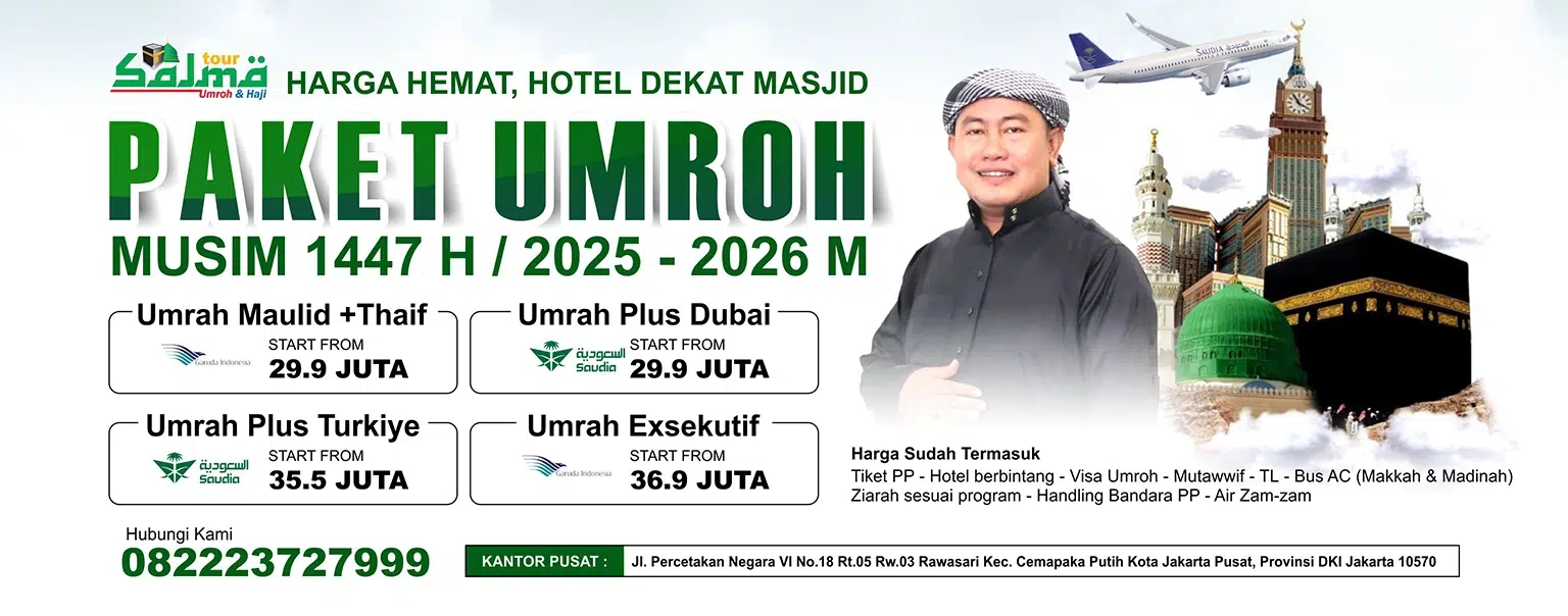 UMROH MURAH HOTEL DEKAT SALMA TOUR 2025 DAN 2027