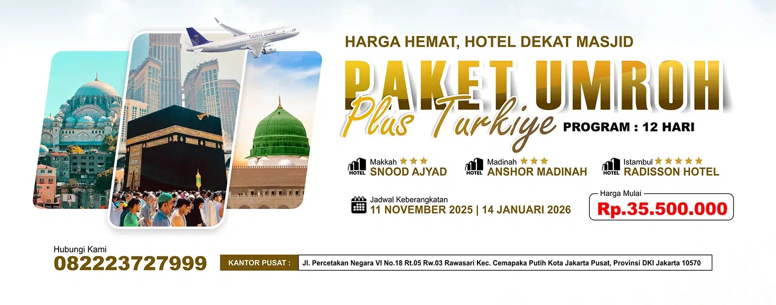 umroh plus turkiye murah jarak hotel dekat - salma tour travel