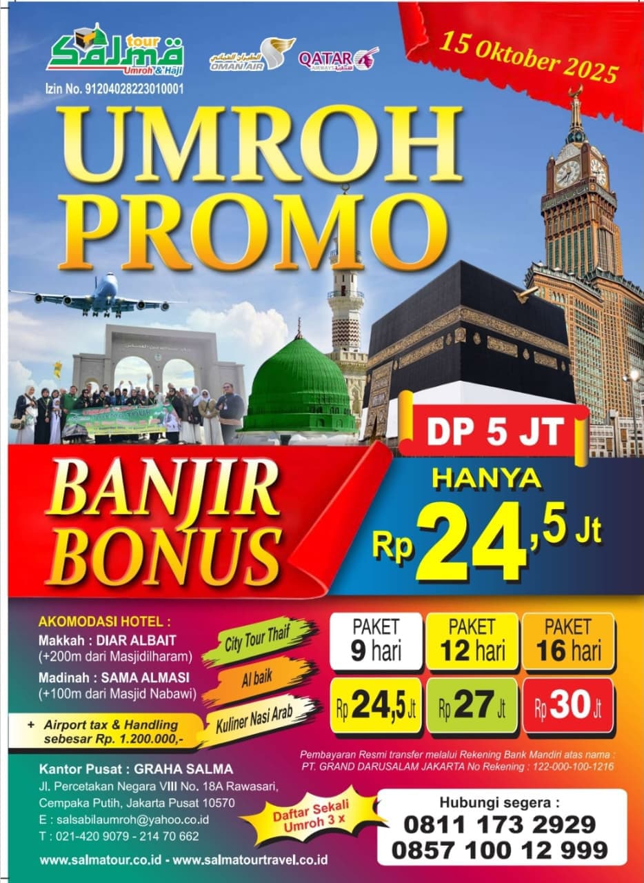 Umroh Promo Banjir Bonus - Salma Tour
