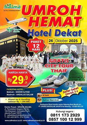 Umroh Akbar Hotel Dekat Program 12 Hari - salma tour