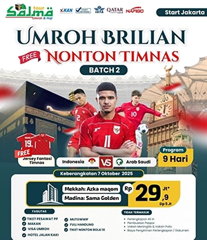 Umroh Brilian Free Nonton Timnas Oktober 2025 - Salma Tour