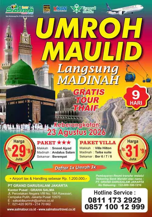 Paket Umroh Maulid 2026 - salma tour