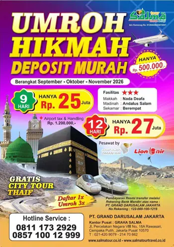 Umroh Hikmah Deposit Murah - salma tour