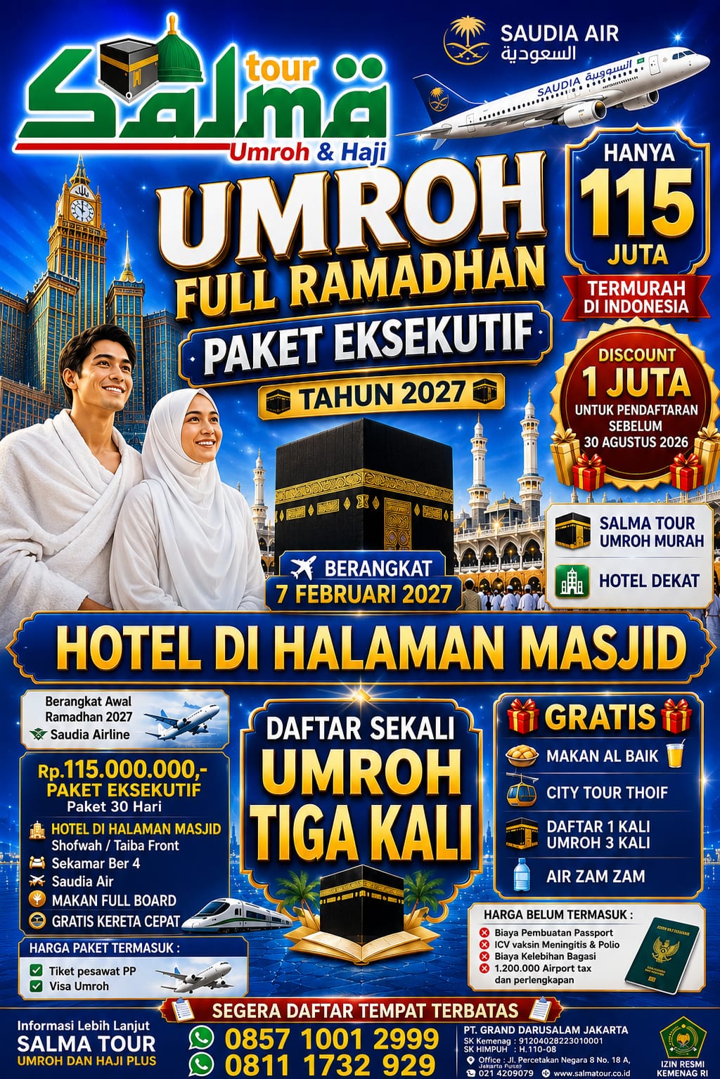Umroh Full Ramadhan 2027 Eksekutif 30 Hari