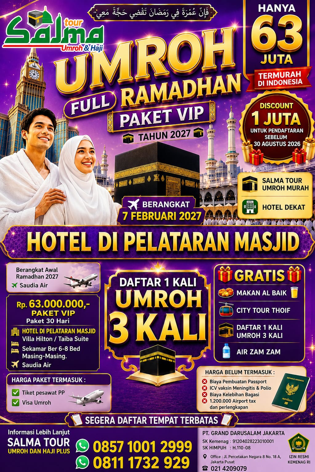Umroh Full Ramadhan 2027 VIP 30 Hari
